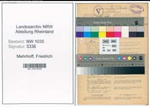 Entnazifizierung Friedrich Mehrhoff , geb. 16.07.1894 (Bergmann)