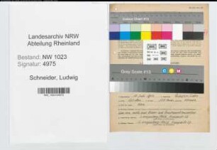 Entnazifizierung Ludwig Schneider , geb. 18.07.1904 (Werkmeister)