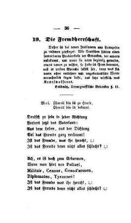 19. Die Fremdherrschaft