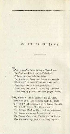 Neunter Gesang
