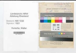 Entnazifizierung Walter Hunsche , geb. 28.01.1913 (Finanzbeamter)