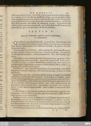 Sectio V. Quae sit Daemonum conditio quoad intellectum, et voluntatem.