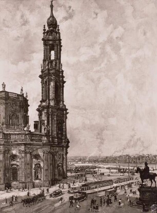 Schloßplatz mit Katholischer Hofkirche