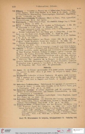 Schweiz (Nr. 733 - 740)