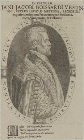 Bildnis des Janus Jacobus Boissardus