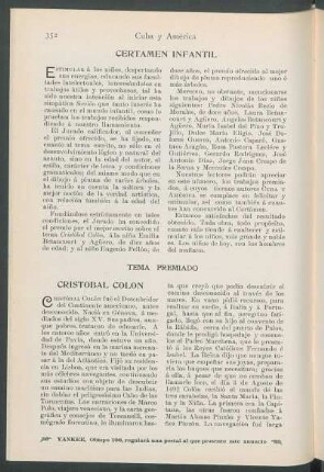 Tema premiado. : Cristóbal Colón.