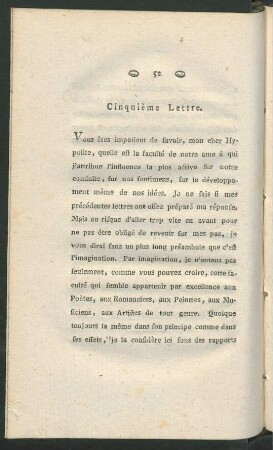 Cinquième Lettre