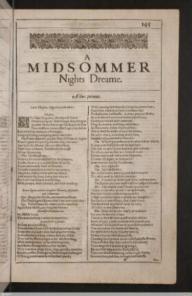 A midsommer nights dreame