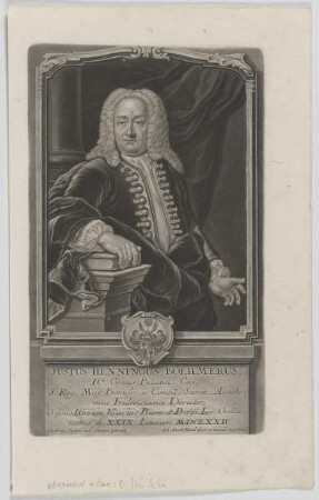 Bildnis des Justus Henningus Boehmerus