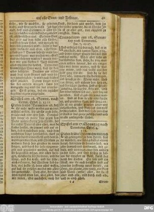 Epistel am 17. Sonntag nach Trinitatis. Ephes. 4, 1-6.