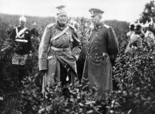 Generalfeldmarschall Häseler beim Kaisermanöver in Schlesien 1913