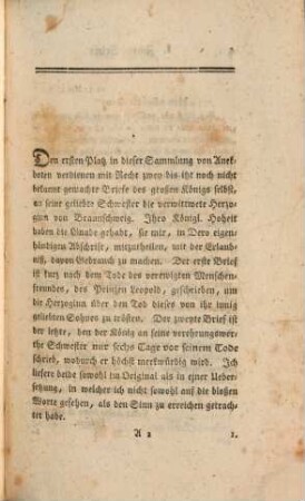 Anekdoten von König Friedrich II. von Preussen, und von einigen Personen, die um ihn waren : nebst Berichtigung einiger schon gedruckten Anekdoten, 1