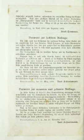Vorwort zur neunten und zehnten Auflage