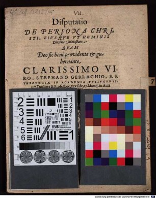Disputatio De Persona Christi, Eivsqve Vt Hominis Divina Maiestate