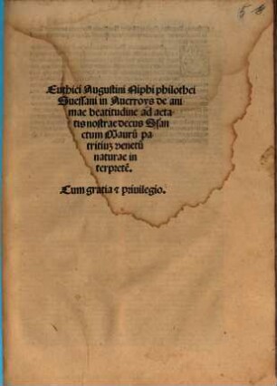 In duo libros Averrois de Animae beatitudine