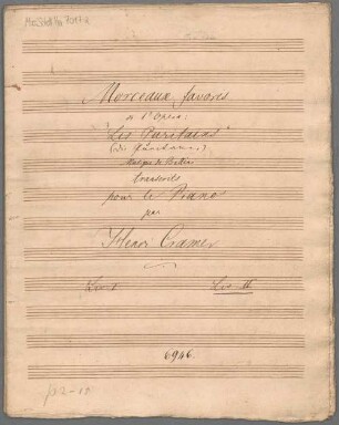 "I puritani - Excerpts; Arr; pf". - BSB Mus.Schott.Ha 7017-2
