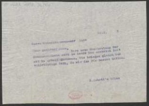 Brief an Heinrich Dessauer : 22.02.1915