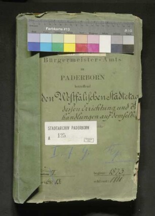 Errichtung des und Verhandlungen auf dem Westfälischen Städtetag