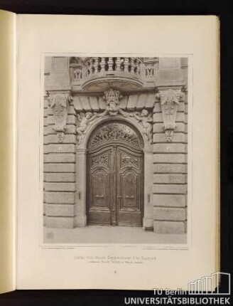 6. Portal vom Hause Kepplerstrasse 3 in Stuttgart. Architekten: Bauräte Eisenlohr & Weigle, daselbst.