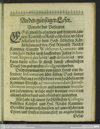 Vorrede des Verlegers