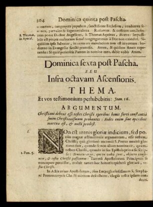 Dominica sexta post Pascha. Seu Infra octavam Ascensionis.