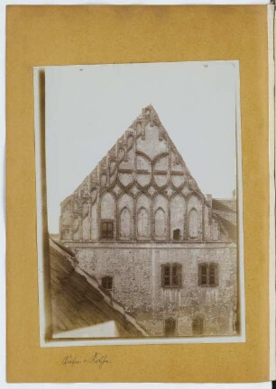 Rathaus, Jüterbog: Ansicht Giebel (aus: Skizzen- und Fotoalbum 12)