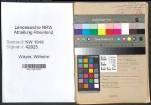 Entnazifizierung Wilhelm Weyer , geb. 13.03.1907 (Baecker)