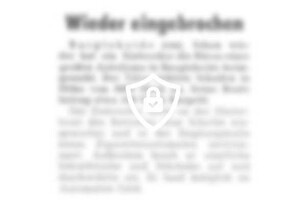 Wieder eingebrochen