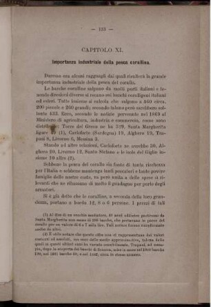 Capitolo XI. Importanza industriale della pesca corallina.