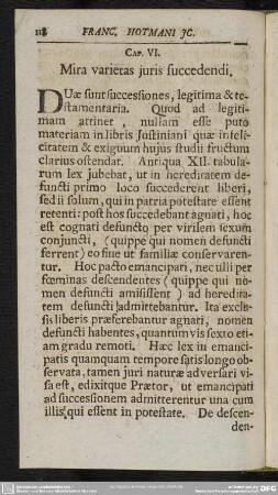 Cap. VI. Mira varietas iuris succedendi
