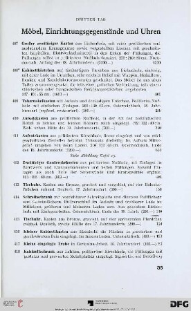 Möbel, Einrichtungsgegenstände und Uhren (Nr. 407-446)