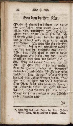 Von dem breiten Klee.