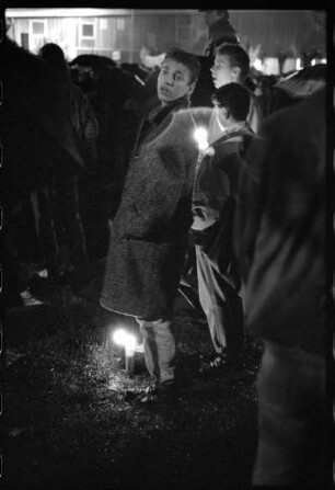 Montagsdemonstration, Ausstellungsgelände Fučikplatz, Dresden