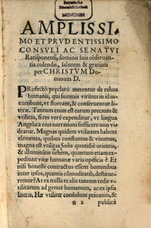 Nicolai Agricolae Liber de liberali, et pia institutione iuventutis : Pro schola ratisponensi