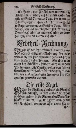Erbtheil-Rechnung.