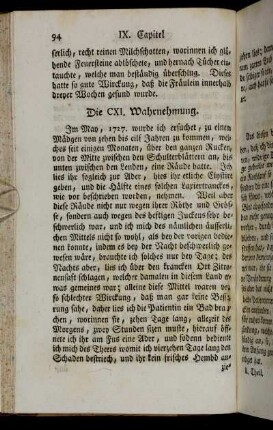 Die CXI. Wahrnehmung - Die CXII. Wahrnehmung