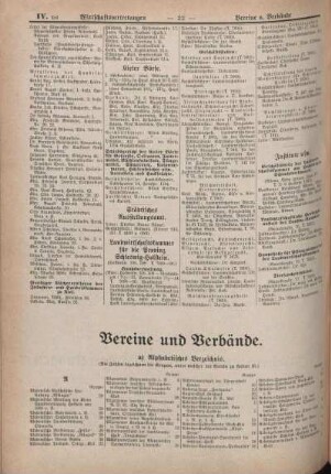 Vereine und Verbände.