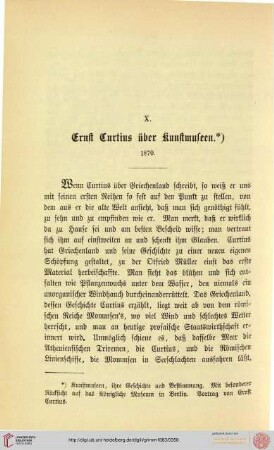 X. Ernst Curtius über Kunstmuseen