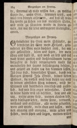 584-591, Morgensegen am Freytag; ...