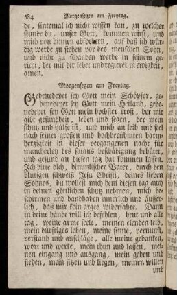 584-591, Morgensegen am Freytag; ...
