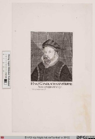 Bildnis Hans Gundelach