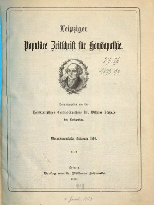 Leipziger populäre Zeitschrift für Homöopathie. 24. 1893