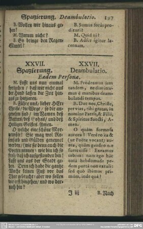XXVII. Spatziergang