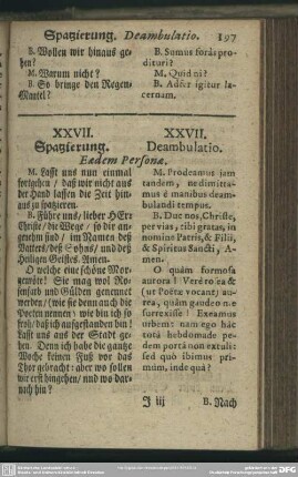 XXVII. Spatziergang