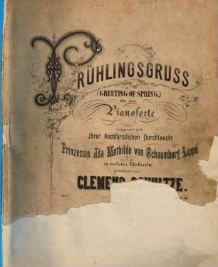Frühlingsgruß : für das Pianoforte = Greeting of spring