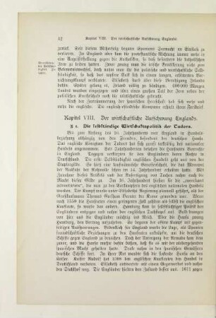 Kapitel VIII. Der wirtschaftliche Aufschwung Englands