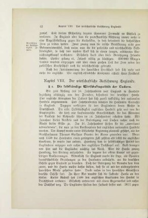 Kapitel VIII. Der wirtschaftliche Aufschwung Englands