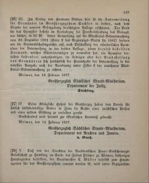 28. Ministerial-Bekanntmachung, den Wechsel in der Hauptagentur der Norddeutschen Feuer-Versicherungs-Gesellschaft zu Hamburg betreffend