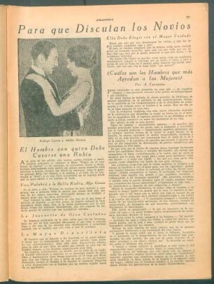 Para que discutan los novios