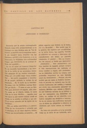 Capítulo XIV - ¿Heroísmo o cobardía?